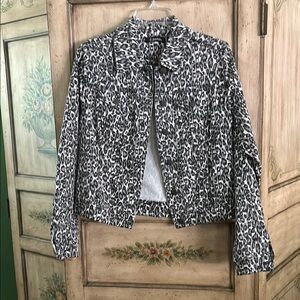 d. jeans Black, white and gray Animal Print Jacket